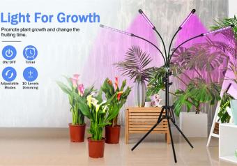  4 head Dimming floor indoor LED Plant lamp Grow Light with Tripod Stand 